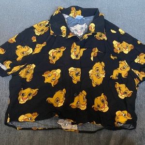 Disney Simba button up crop top